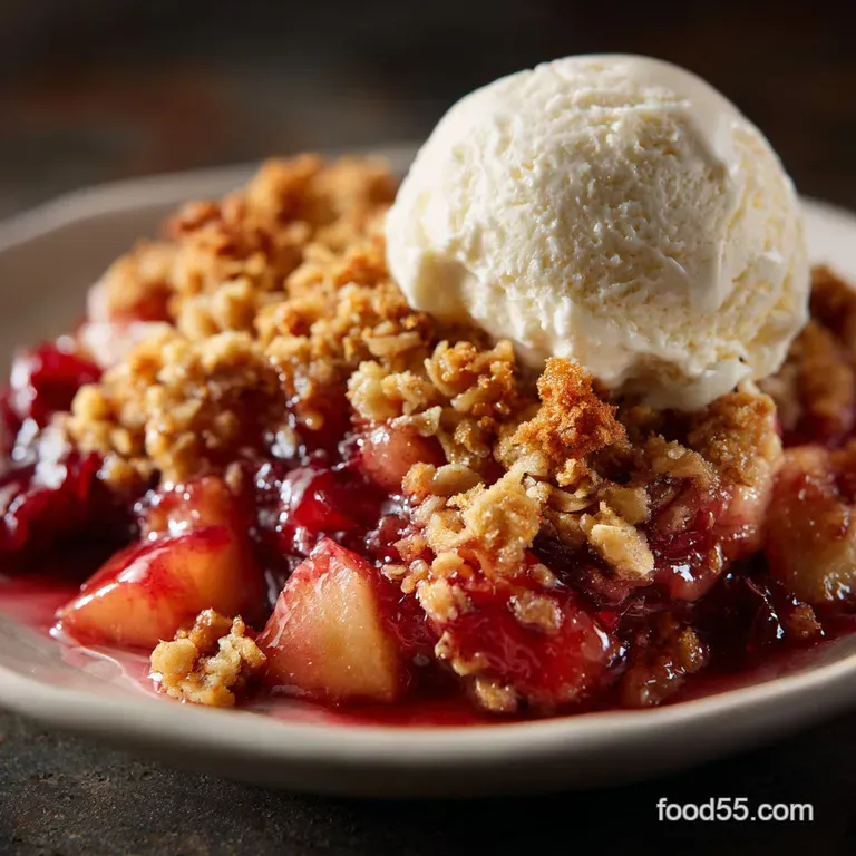 Cranberry Apple Crisp: the Ultimate Comforting Dessert with Crunchy Topping presentation