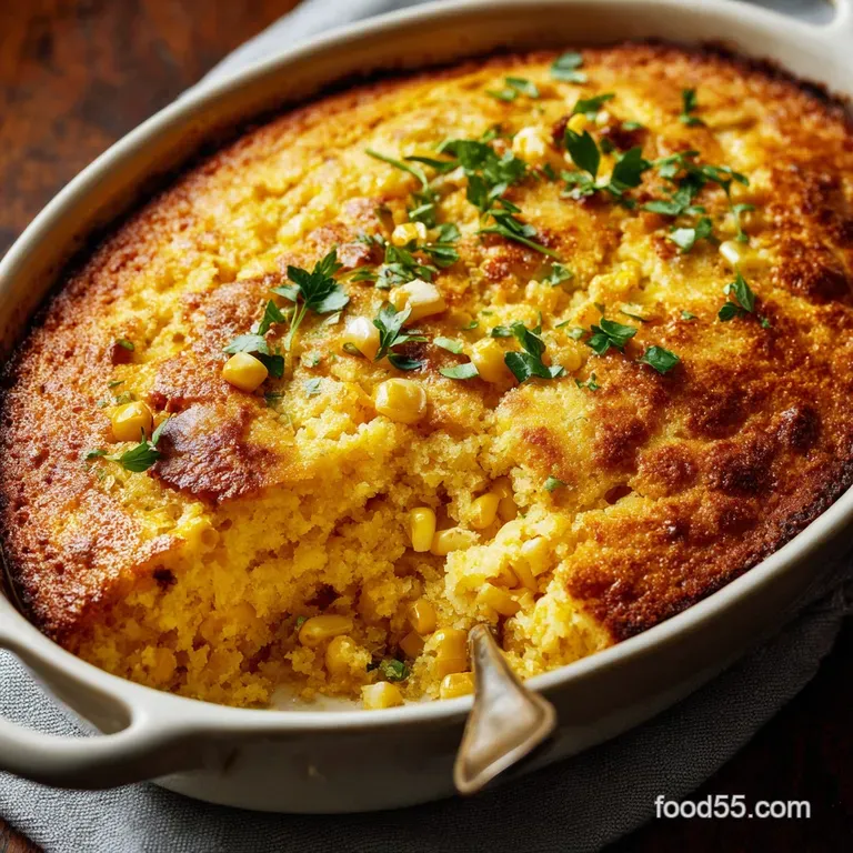 Corn Pudding: Chefs Easy Recipe for Creamy Baked Casserole Perfection presentation