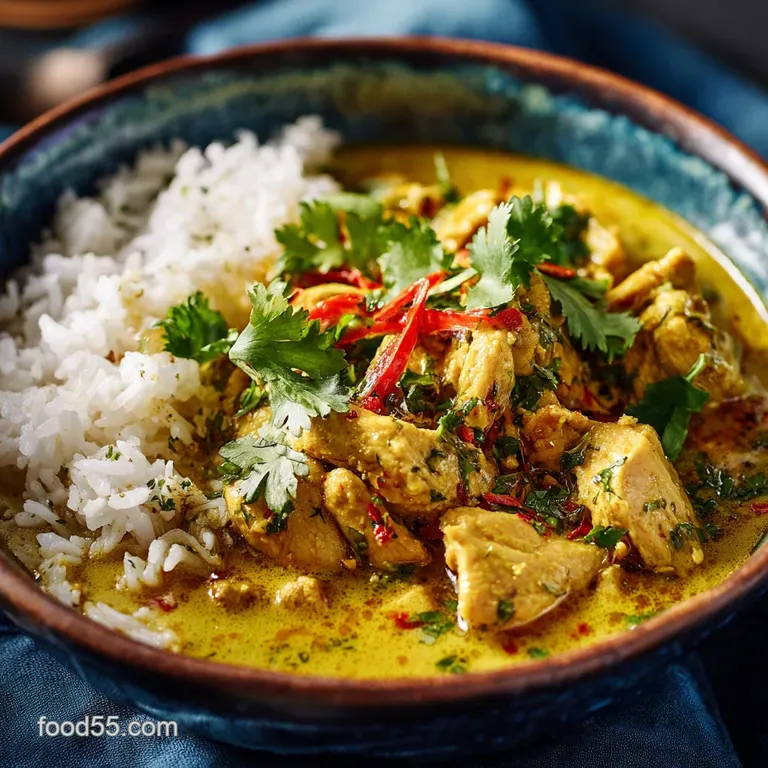 The Great British Slow Cooker Supper Creamy Coconut Chicken Curry presentation