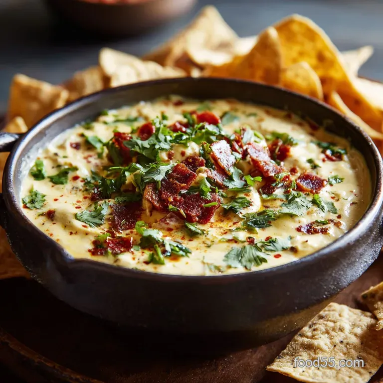 Cowboy Queso the Hearty Cheesy Dip Perfect for Game Day presentation