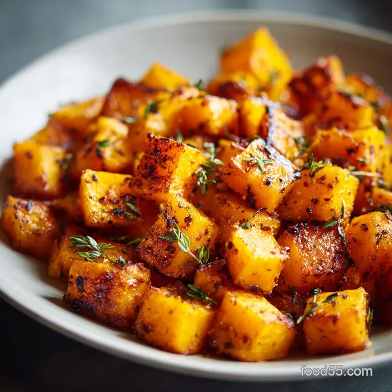 Roasted Butternut Squash: the Maple-Kissed Cubes for Christmas Dinner presentation