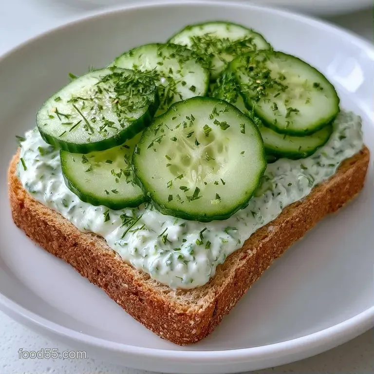 Neatly arranged cucumber rounds on a white platter, topped with fresh dill sprigs and cracked black pepper.
