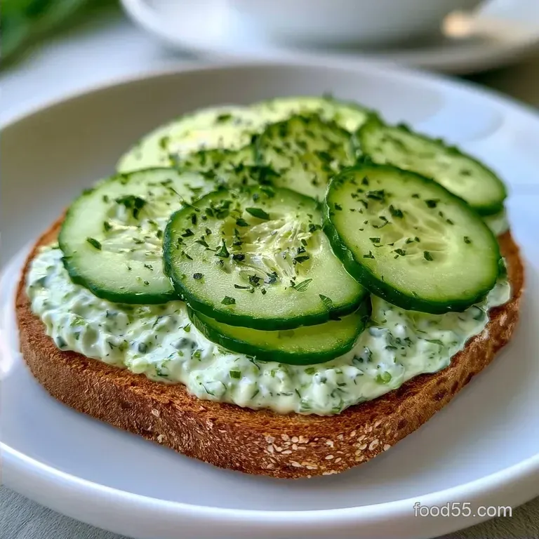 Easy Open Faced Cucumber Sandwiches with Fresh Dill