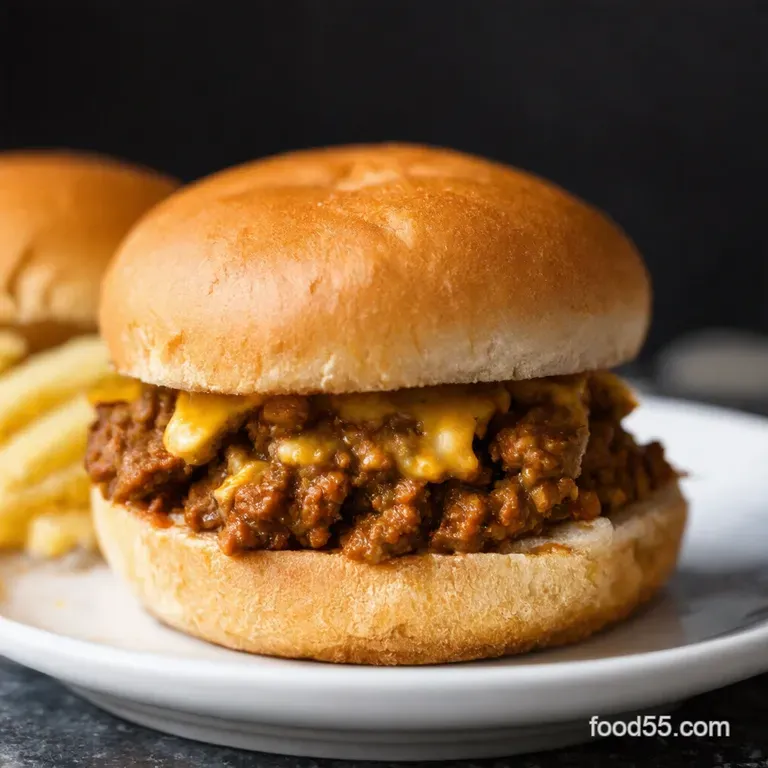 Easy Philly Cheesesteak Sloppy Joes presentation