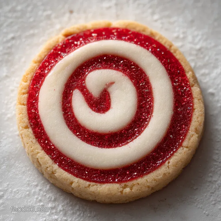 Easy Christmas Pinwheel Cookie With Red White Swirls