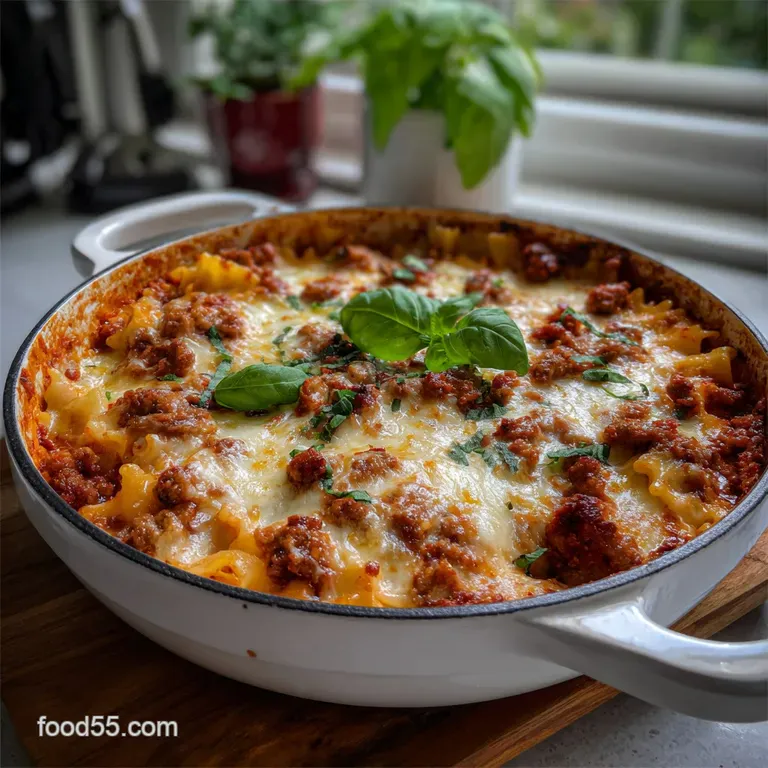 Easy Italian Sausage Skillet Lasagna: One-Pan Comfort presentation