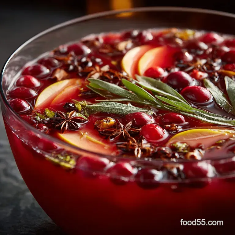 Thanksgiving Punch: the Gobsmacked Cranberry Spiced Apple Cider Recipe presentation