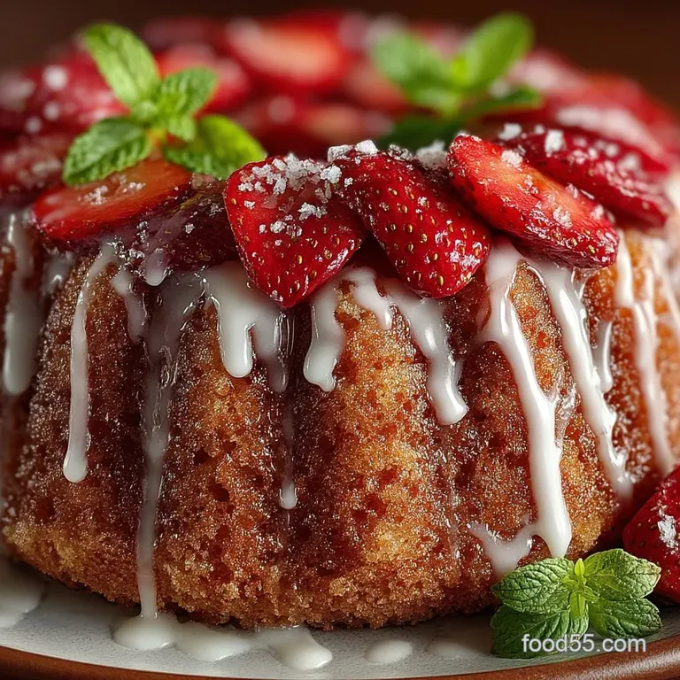 The Simply Scrumptious Easy Strawberry Loaf Cake with Lemon Glaze