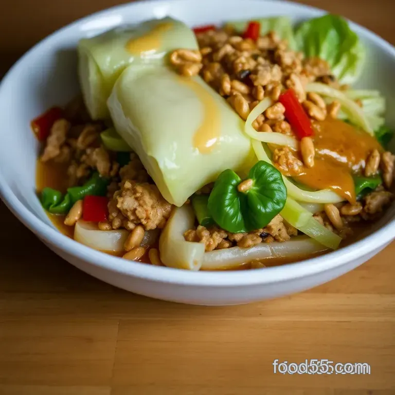 Easy & Tasty Homemade Asian Cabbage Rolls presentation
