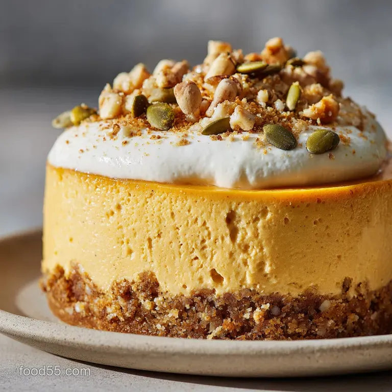 No Bake Pumpkin Cheesecake: Effortless Creamy Chill presentation