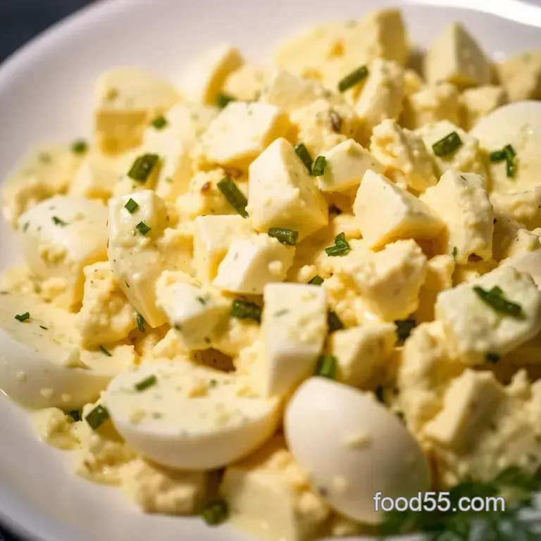 Egg Salad with Pickles - A Creamy Delight presentation
