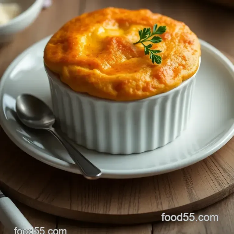 Elegant Carrot Soufflé: A Deliciously Airy Side Dish presentation