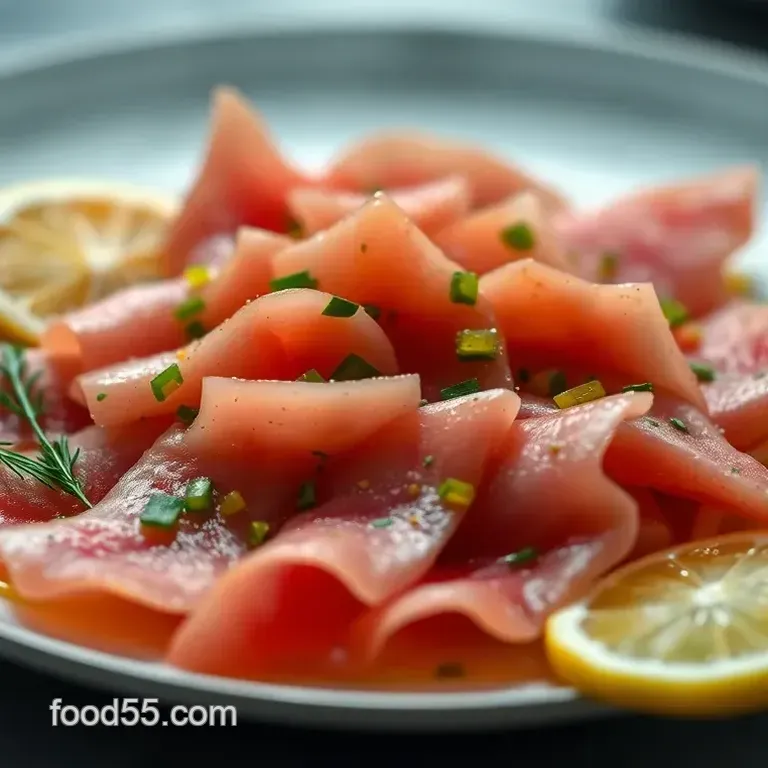 Elegant Tuna Carpaccio with Citrus Dressing