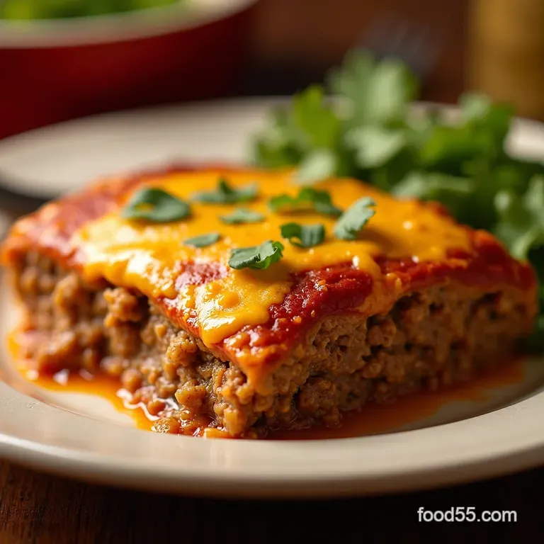 Enchilada Turkey Meatloaf Texmex Turkey Loaf presentation