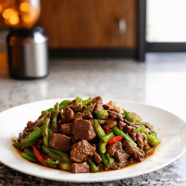 Fast Flavorful Beef Stirfry with Garlicginger Sauce presentation