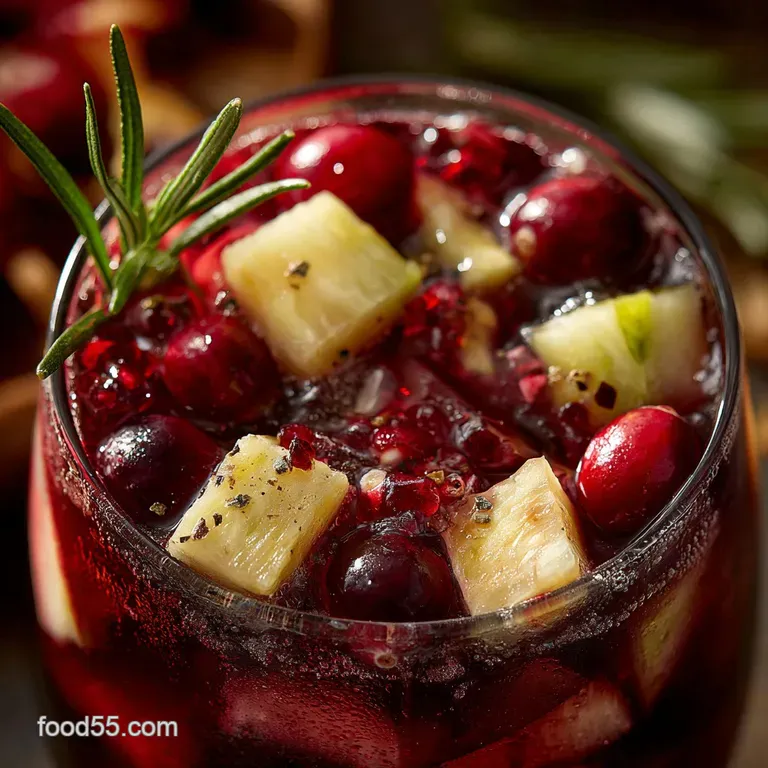 Sun Sea and Snow Festive Cranberry Pineapple Sangria