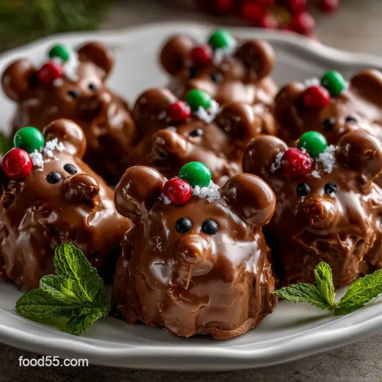 Christmas Mice Candy: Festive No-Bake Chocolate Treats presentation