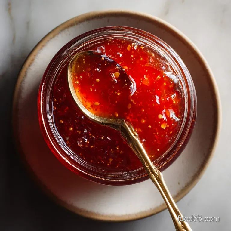 Red Pepper Jelly the Great British Glaze Perfect Set High Heat presentation