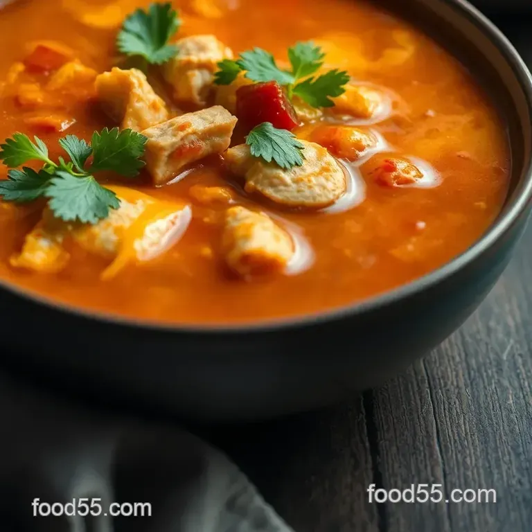 Fiesta Chicken Tortilla Soup presentation