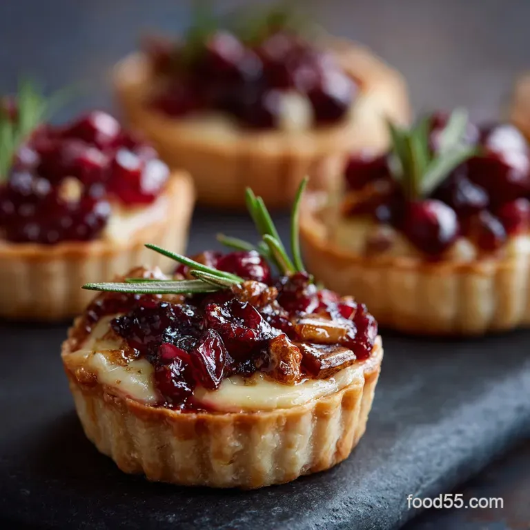 The Royal Cranberry Brie Puff Pastry Tarts a Proper Little Starter presentation