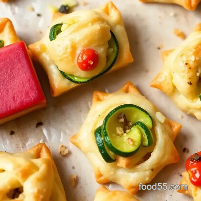 Flaky Vegetable Pastry Bites presentation