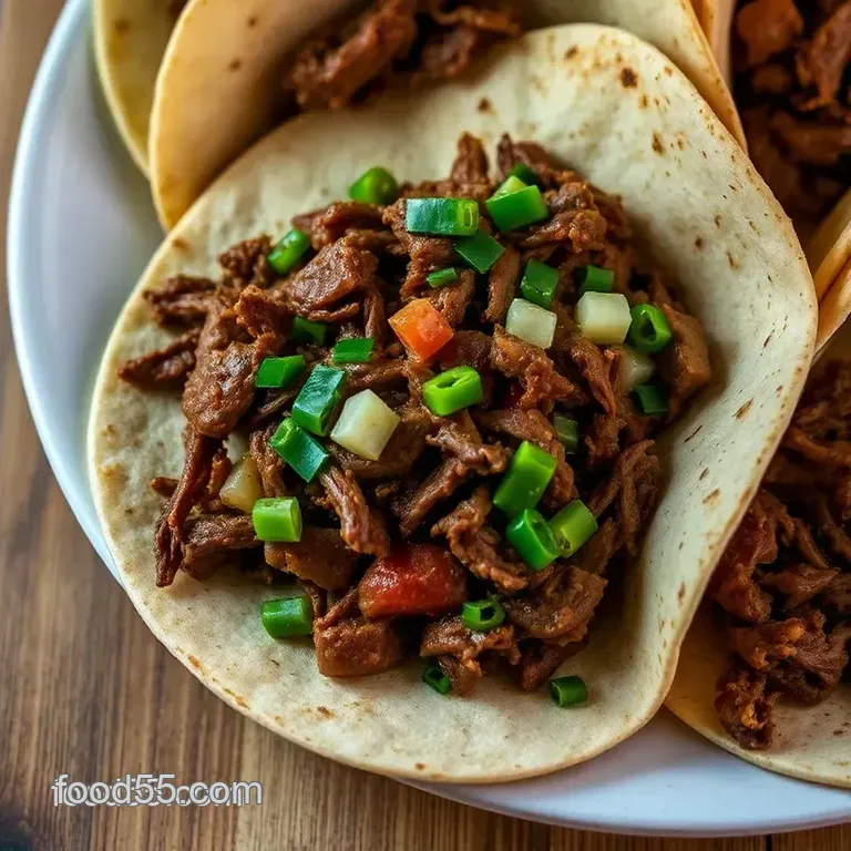Flavor-Packed Machaca Tacos presentation