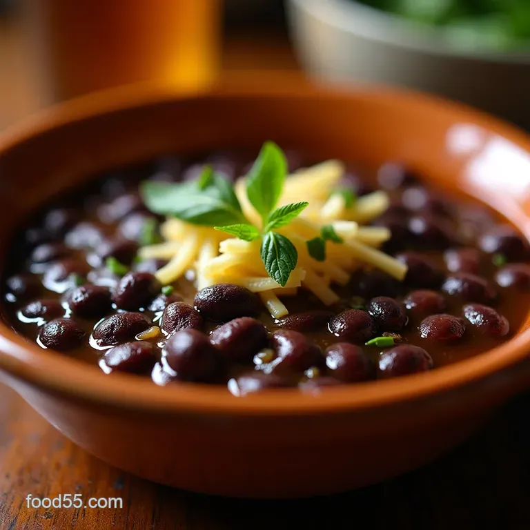 Havana Nights Quick Flavorful Cuban Black Beans Frijoles Negros presentation