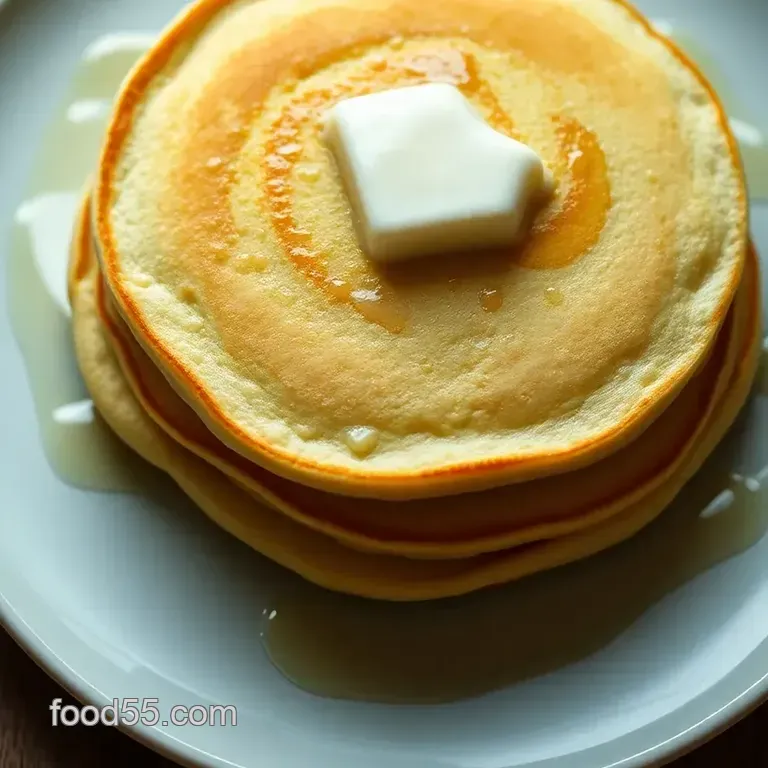 Fluffy Buttermilk Pancakes presentation