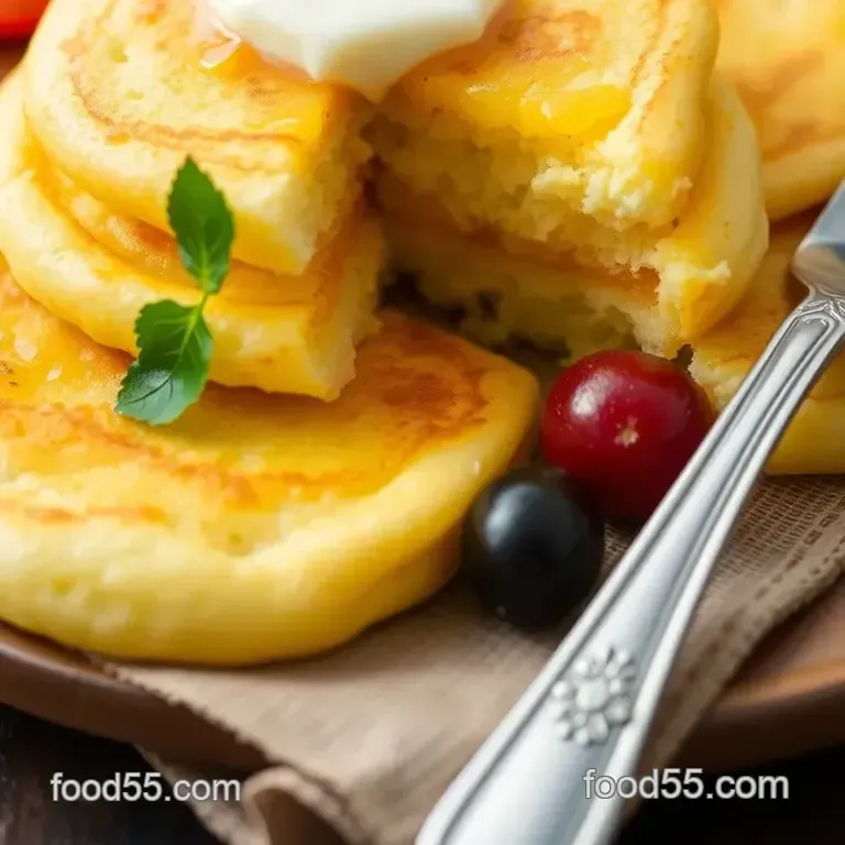 Fluffy Yellow Maize Flour Pancakes Delight presentation