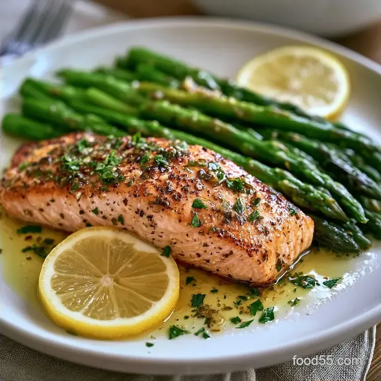 Foil Pack Grilled Salmon with Lemony Asparagus