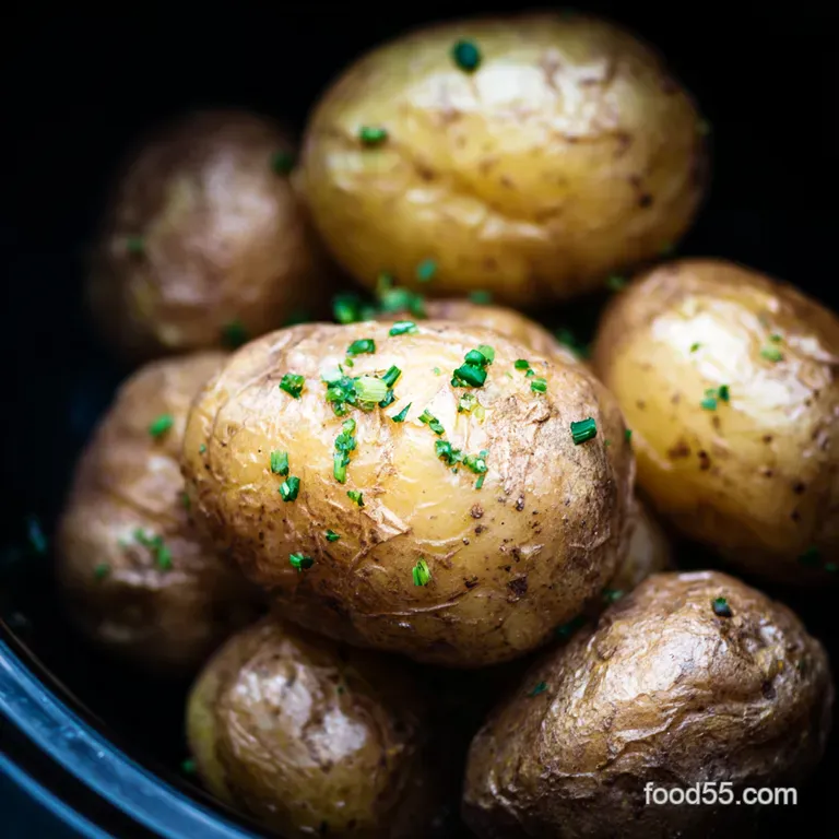 Foolproof Crock Pot Baked Potatoes presentation