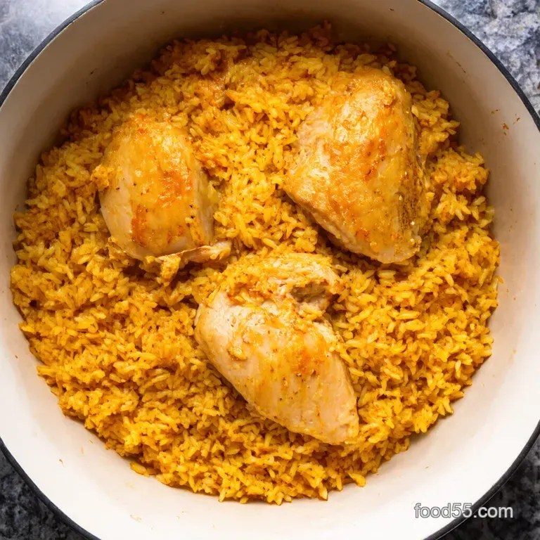 Foolproof NoPeek Chicken and Rice presentation