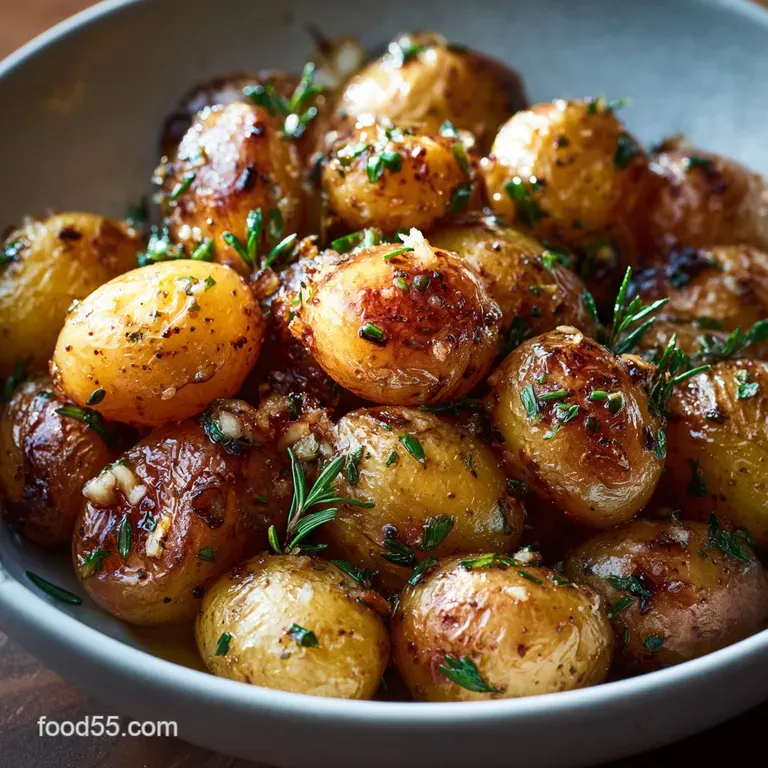 Fried Baby Potatoes with Garlic Brown Butter Ultracrispy Perfection presentation