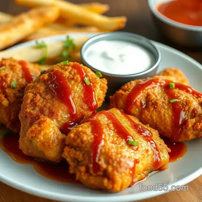 Crispy Fried Chicken Thighs with Fiery Honey Drizzle