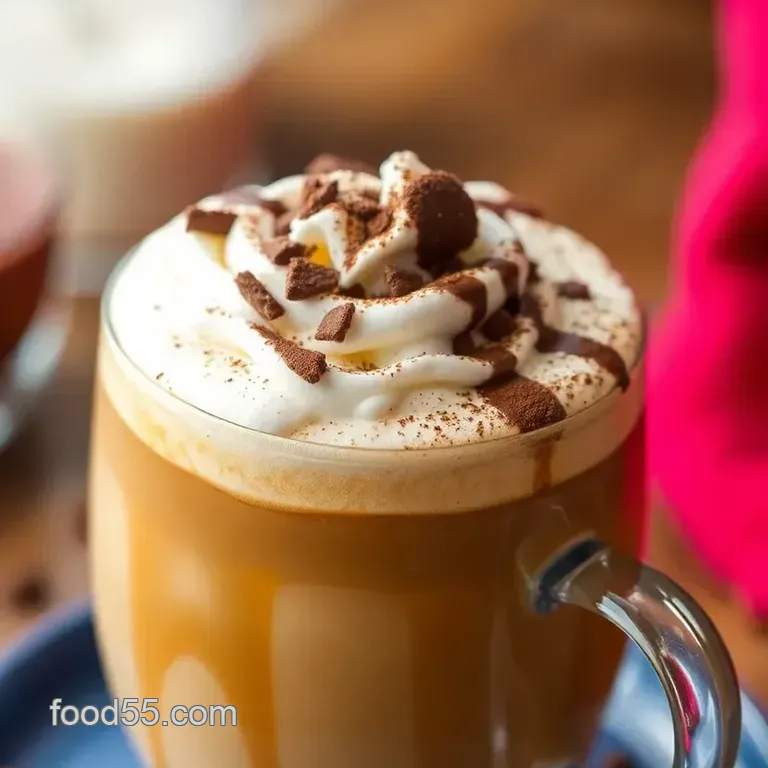 Frothy Mocaccino with Creamy Chocolate Delight presentation