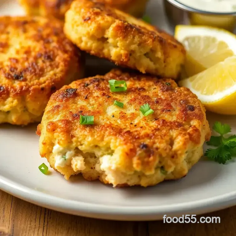 Decadent Fried Lump Crab Cakes presentation