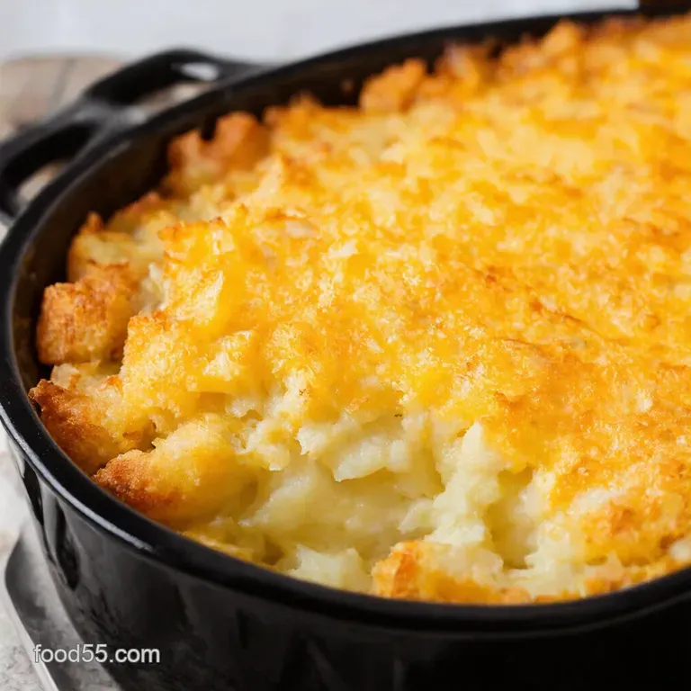 Funeral Potatoes Party Potatoes Cheesy Hashbrown Casserole presentation