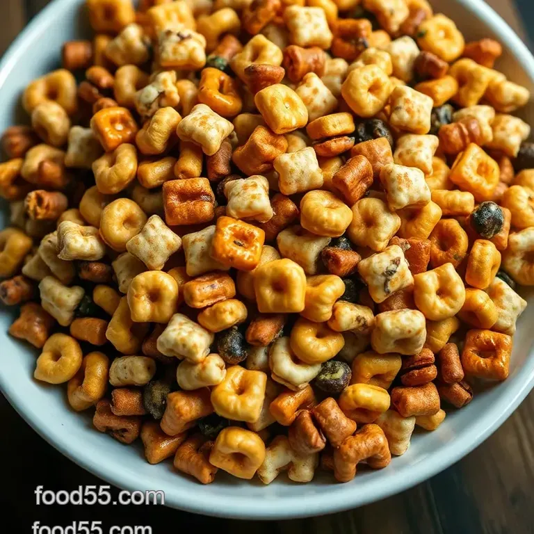 Furikake Chex Mix: Savory Snack with a Japanese Twist presentation