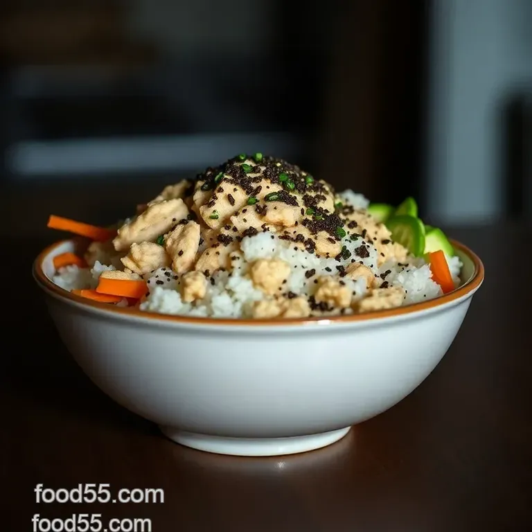 Furikake-Seasoned Rice Bowls presentation