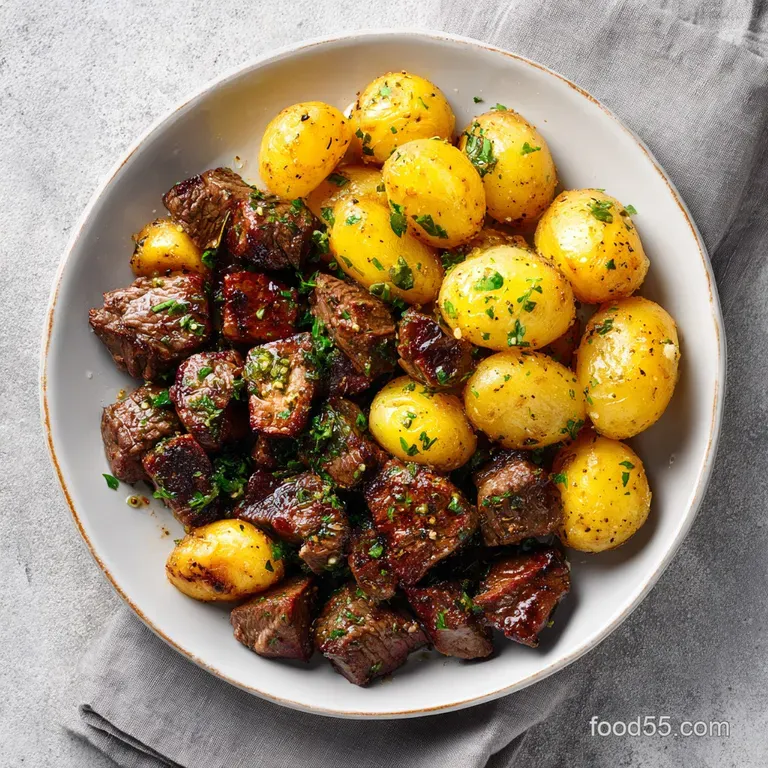 Garlic Butter Beef Potatoes