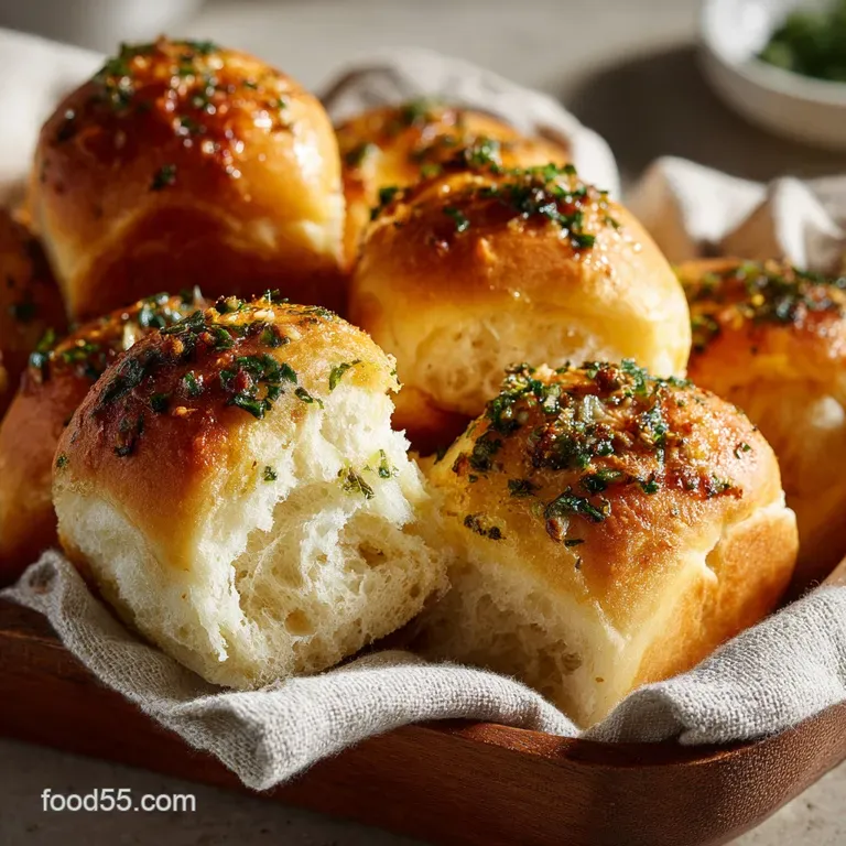 Garlic Butter Bread Rolls: Proper Fluffy Dinner Rolls Just Like a Bistro presentation