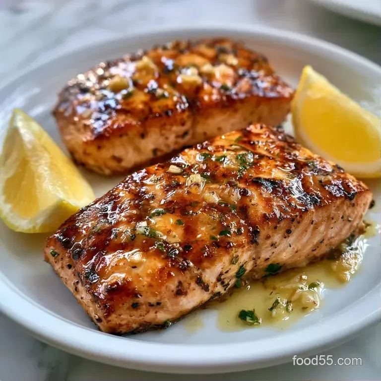 Flaky pink fish fillet served on a bed of saut&eacute;ed spinach with a fresh lemon wedge and a sprig of green parsley.