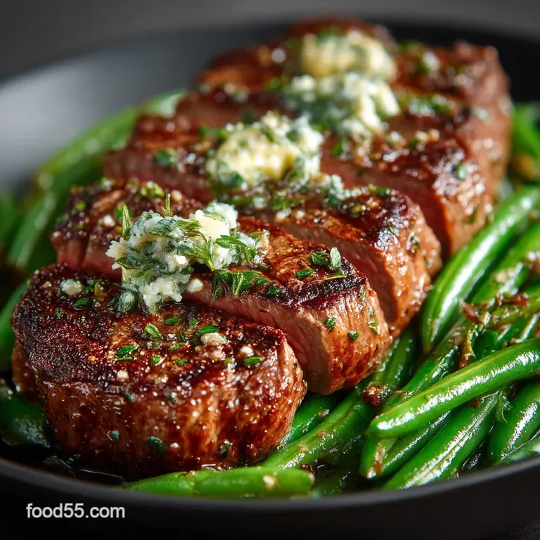 The Ultimate Onepan Steak Greens Garlic Butter Basted Perfection presentation