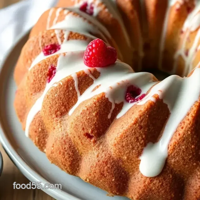 Gluten-Free Bundt Cake with Lemon and Raspberries