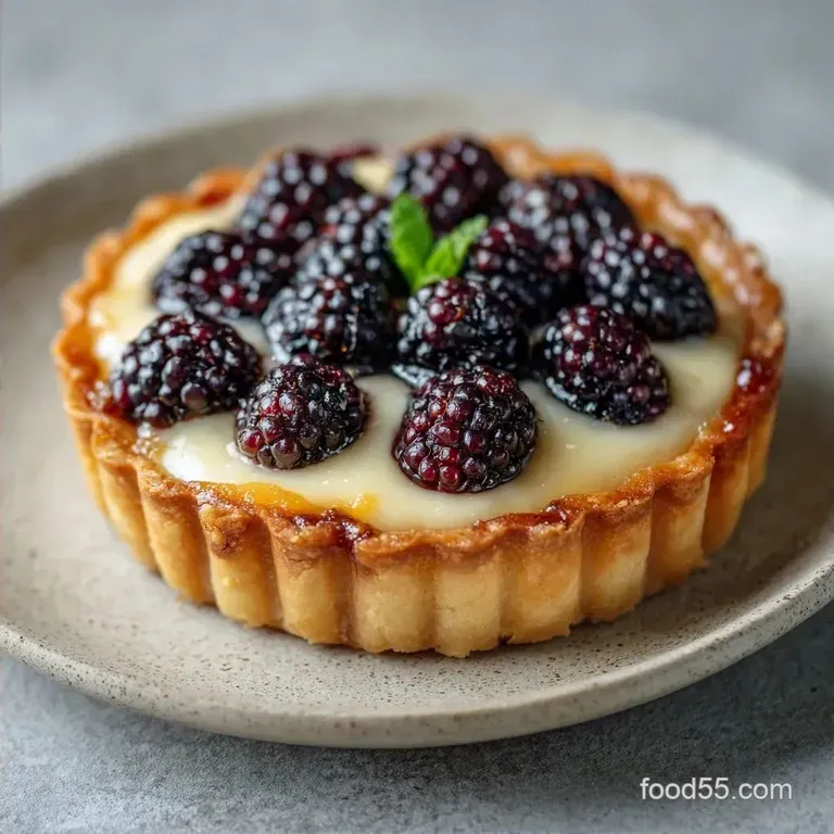 Gluten Free Mulberry Tart: Rich and Silky