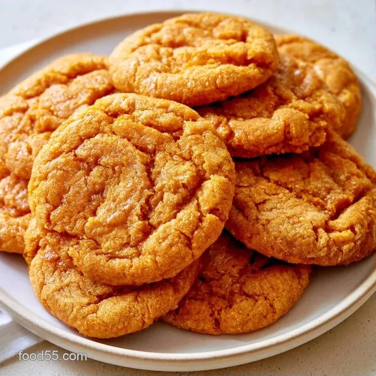 Three orange-tinted soft cookies stacked neatly on a white ceramic plate with a sprig of fresh mint for contrast.