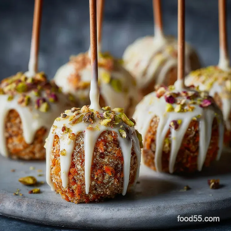 Thanksgiving Cake Pops: Gobble-Good Spiced Carrot Cake Bites presentation
