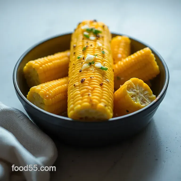 Golden and Tender: Oven-Roasted Corn on the Cob presentation