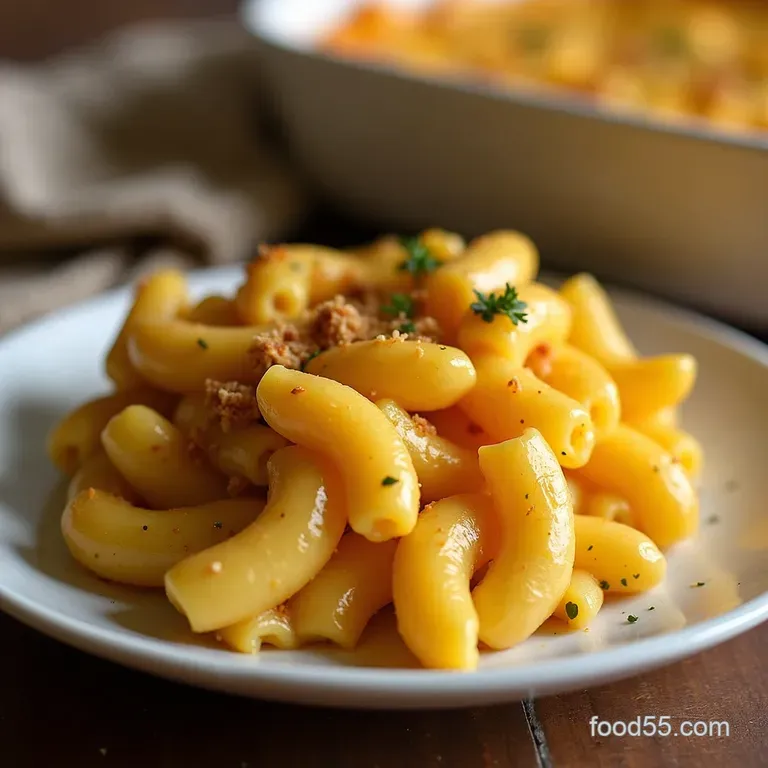 Golden Butternut Squash Mac and Cheese Cheddar Gruy&egrave;re presentation