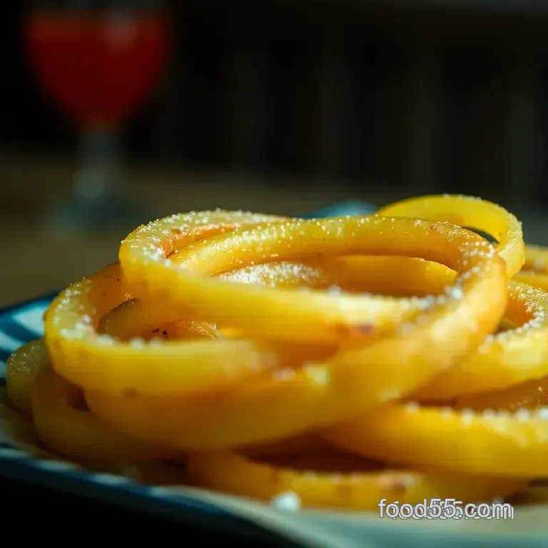 Golden Crispy Onion Rings presentation